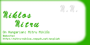 miklos mitru business card